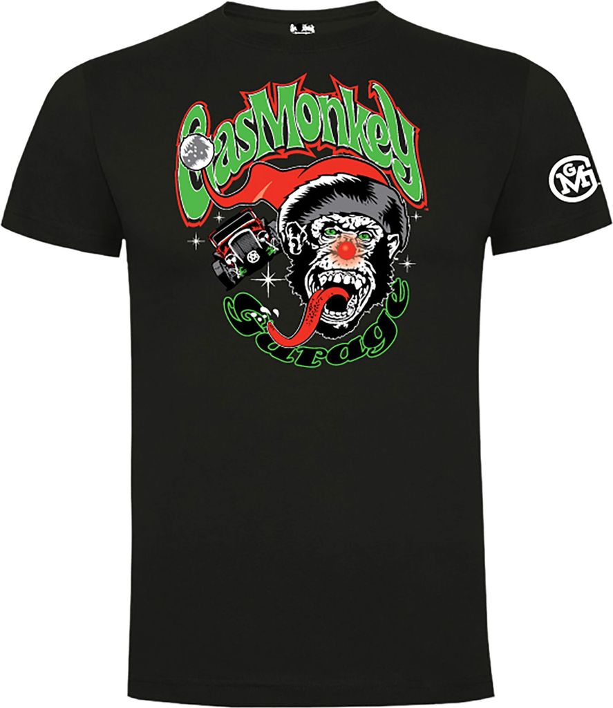 Gas Monkey Garage T-Shirt Rudolph Monkey Black-S