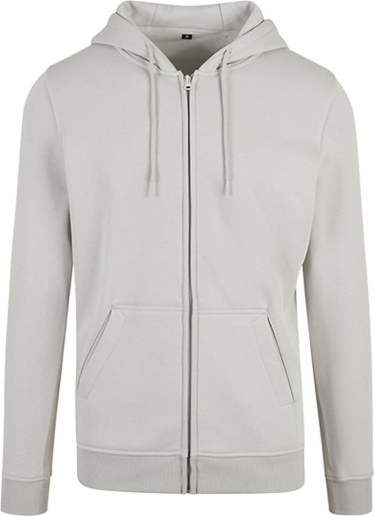 Build Your Brand BY012 | Heavy Zip Hoody - Farbe: Light Asphalt - Größe: XXL