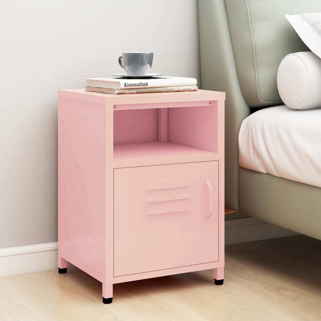 Maison Exclusive - Nachttisch Rosa 35x35x51 cm Stahl