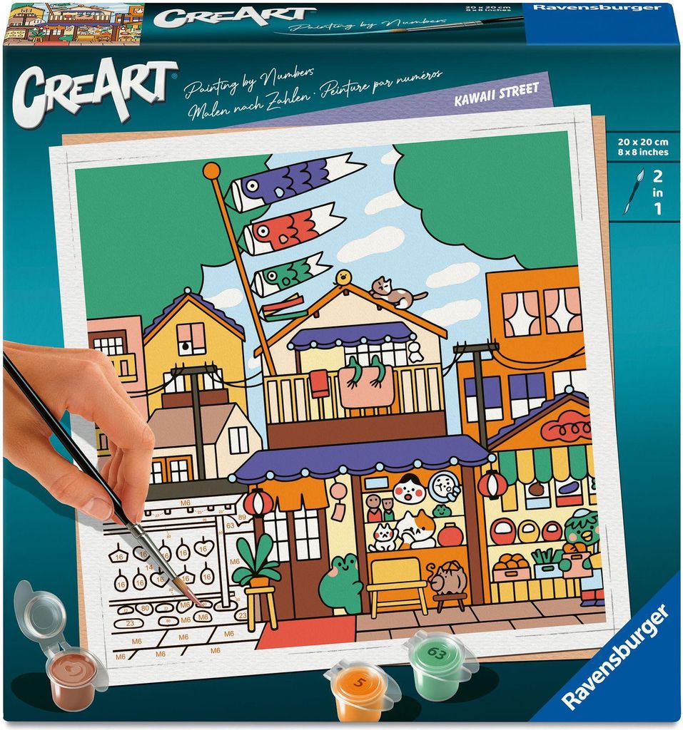 Ravensburger Malen nach Zahlen CREART Trend Serie Quadratisch Adults Trend Kawaii Straße 12023273