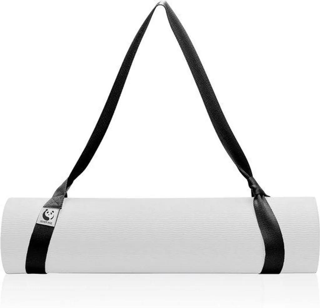Sangle de transport tapis de yoga pour studio et voyage coton bleu