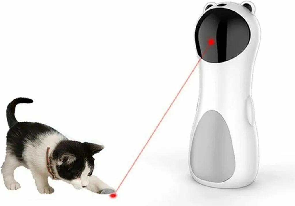 Jouet laser pour chats interactif pour stimuler les félins d'intérieur