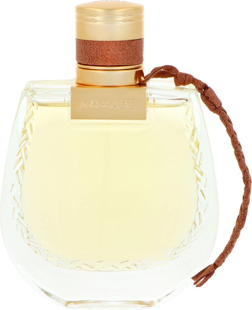 A clear studio shot of a perfume bottle.