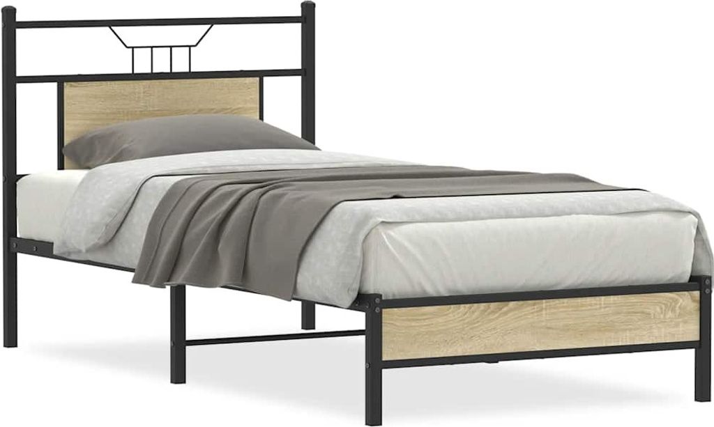 Bettgestell ohne Matratze Sonoma-Eiche 90x190 cm Holzwerkstoff
