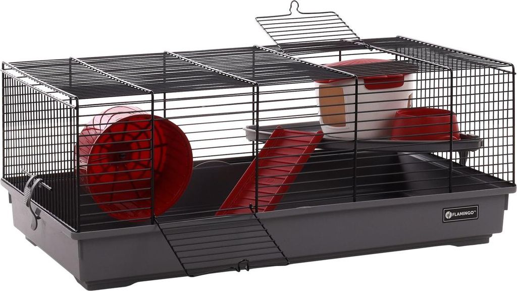 Flamingo Hamsterkäfig Jing schwarz/grau