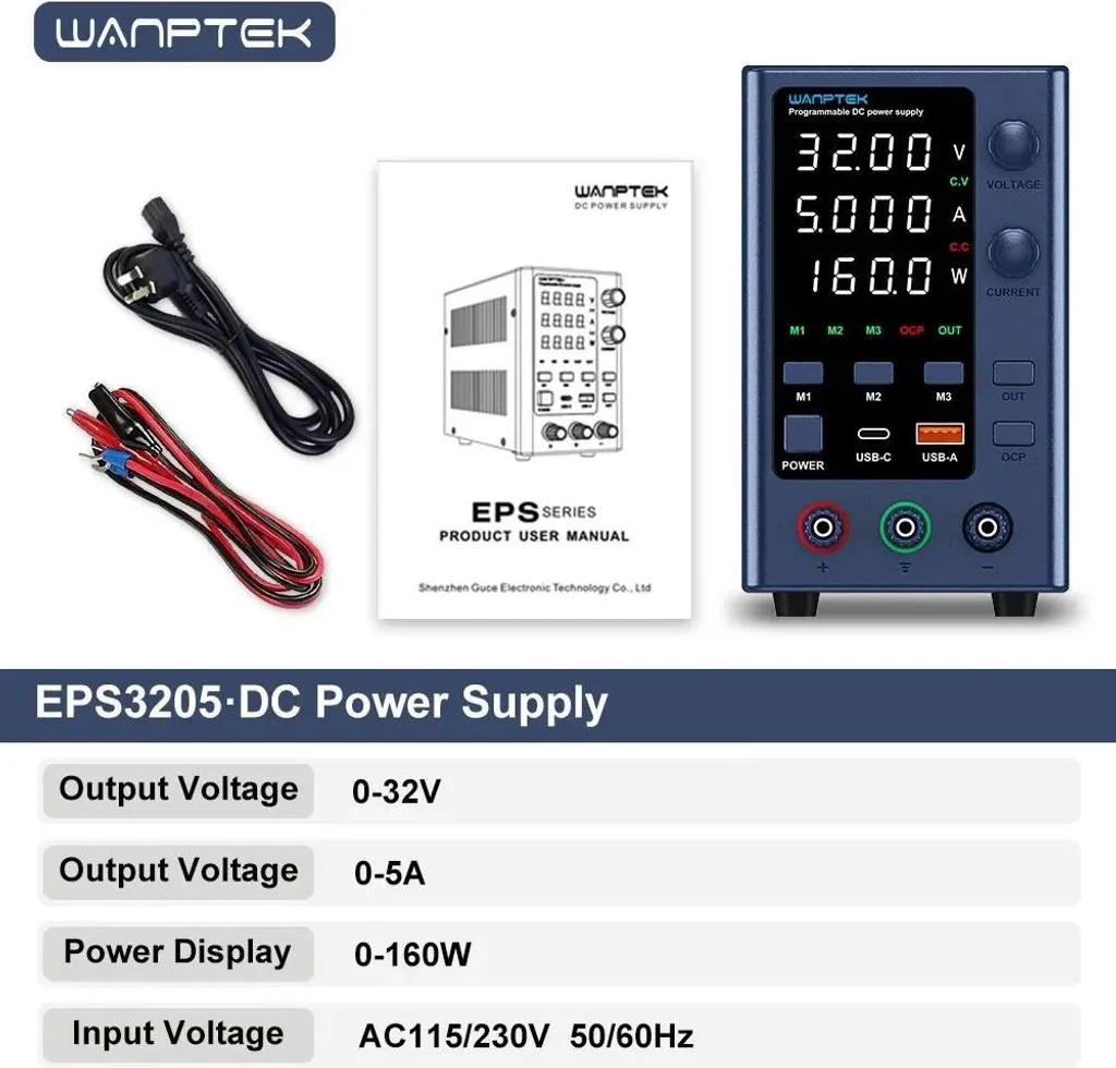 Alimentation de laboratoire programmable DC 32V 5A EPS3205 avec USB - 2