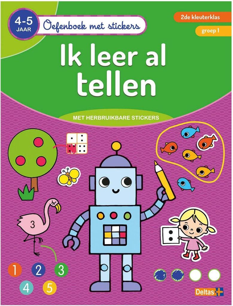 Deltas -Übungsbuch mit Aufklebern - Ich habe gelernt zu zählen (4-5 Jahre)