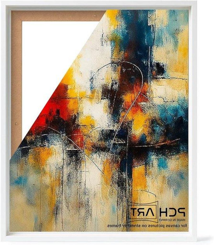 Kunst ophangliste aus Canvas - 48x68 cm - Weiss