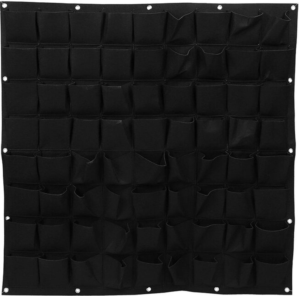 Pflanzbeutel 72 Tasche Wand Pflanztasche Blumenkasten Pflanzen Wand Schwarz
