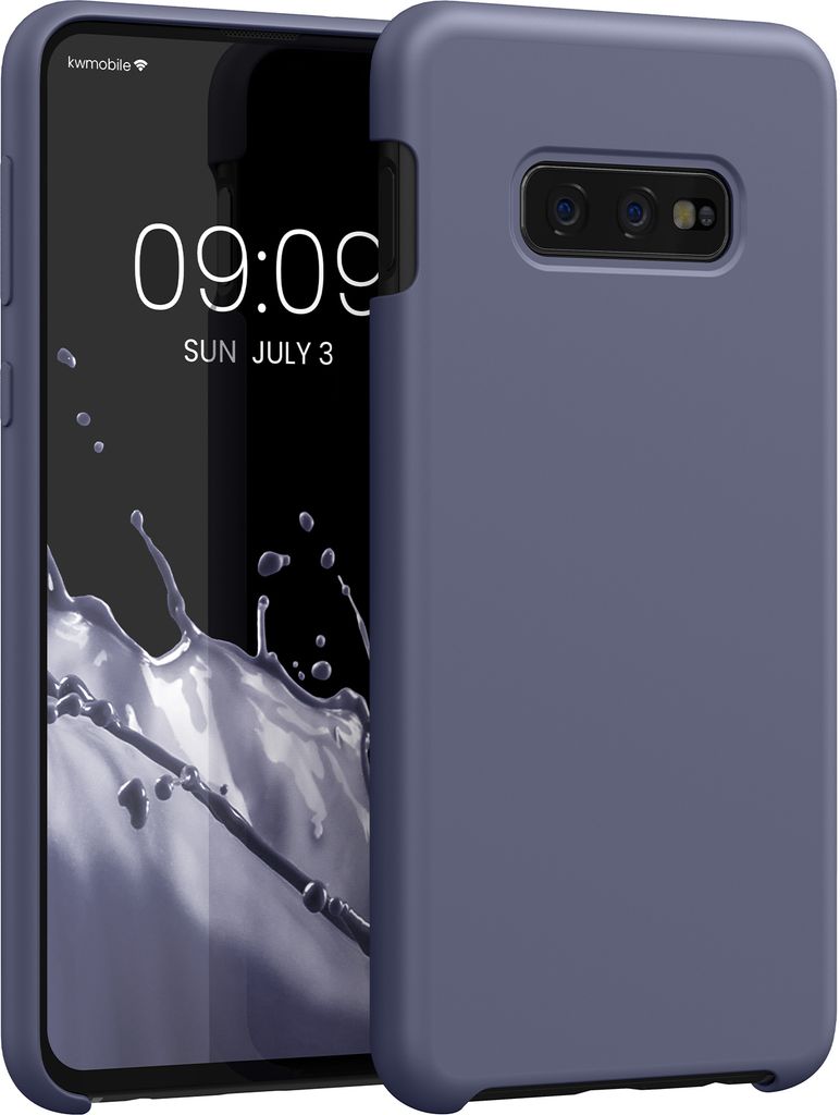 kwmobile Hülle kompatibel mit Samsung Galaxy S10e Hülle - Silikon Handy Case - Handyhülle weiche Oberfläche - kabelloses Laden - Lavendelgrau