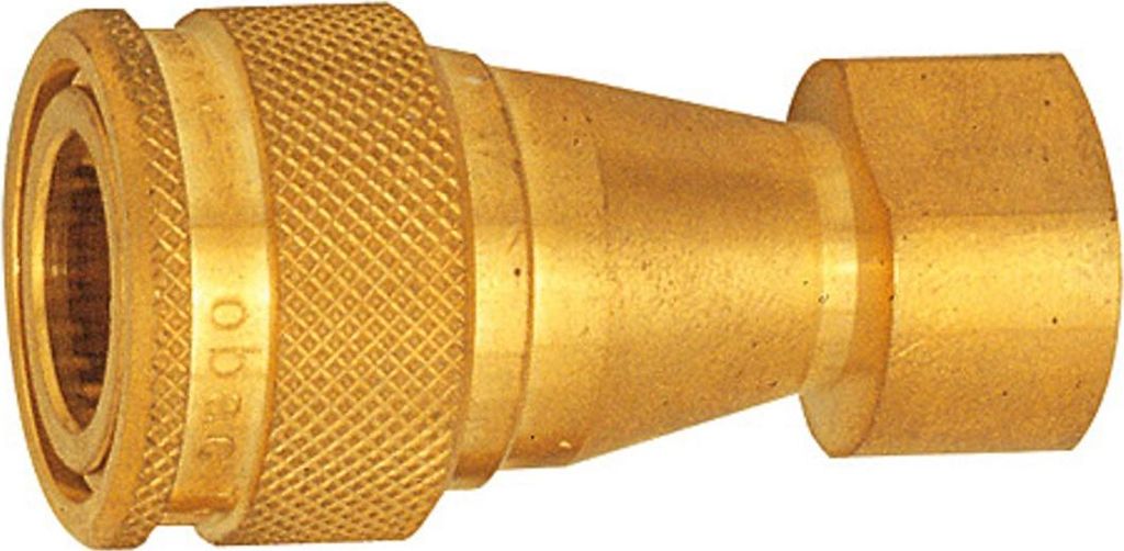 Riegler Hydraulikkupplung beidseitig absperrend, MS blank, G3/8 IG, NW7,5