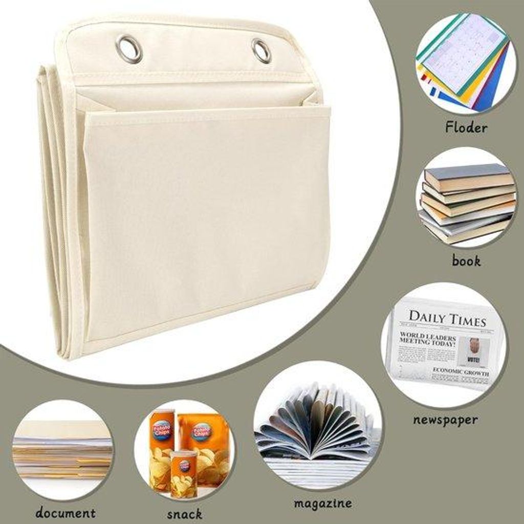 Premium Ophangorganizer mit 5 Schubladen für Akten - Weiss - Ideal für den Haushalt, Büro und Schule