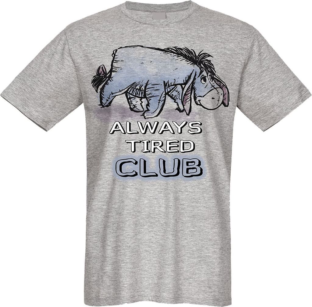 Winnie The Pooh T-Shirt Herren I-Aah - Always Tired Club grau M
