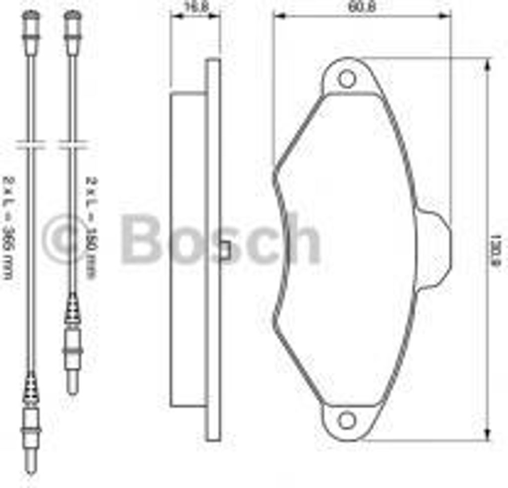 Bosch Bremsbelagsatz, Scheibenbremse Vorderachse 0 986 461 757