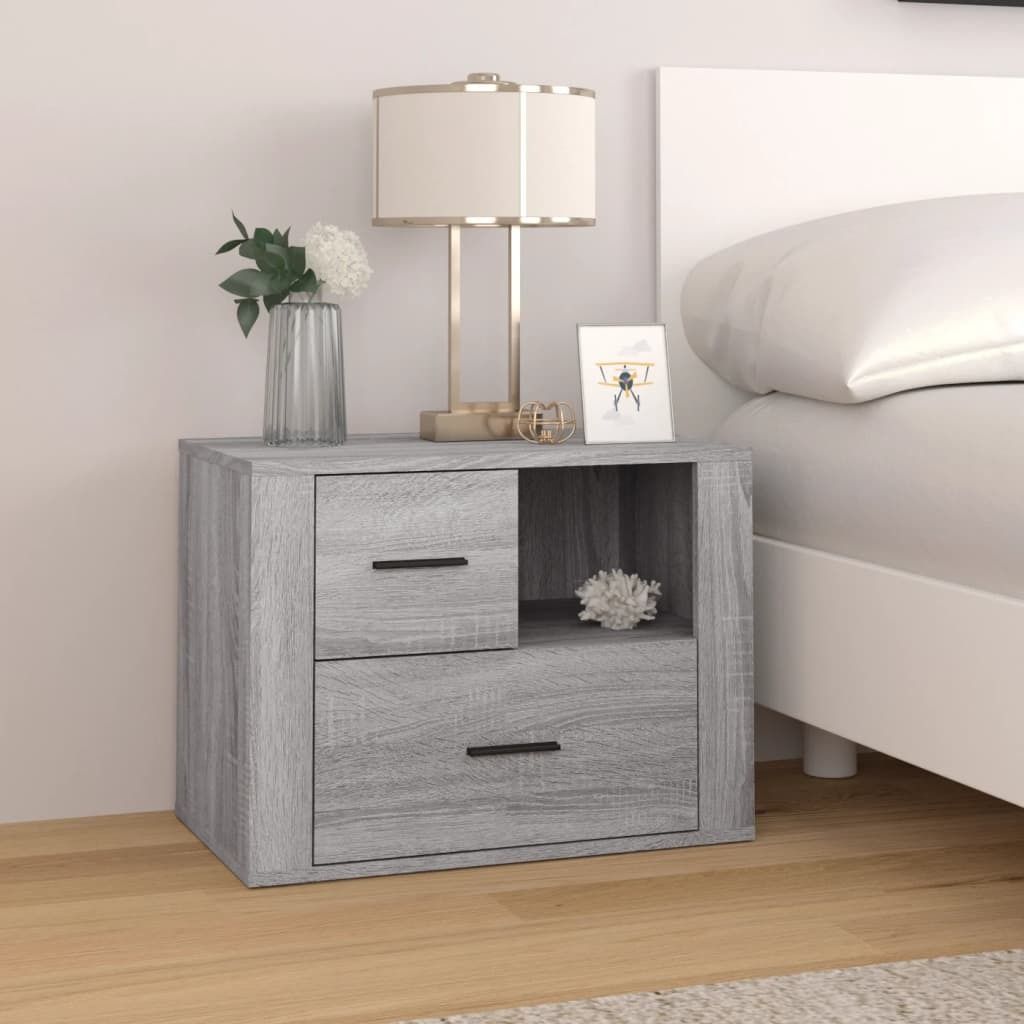 Maison Exclusive - Nachttisch Grau Sonoma 60x36x45 cm Holzwerkstoff