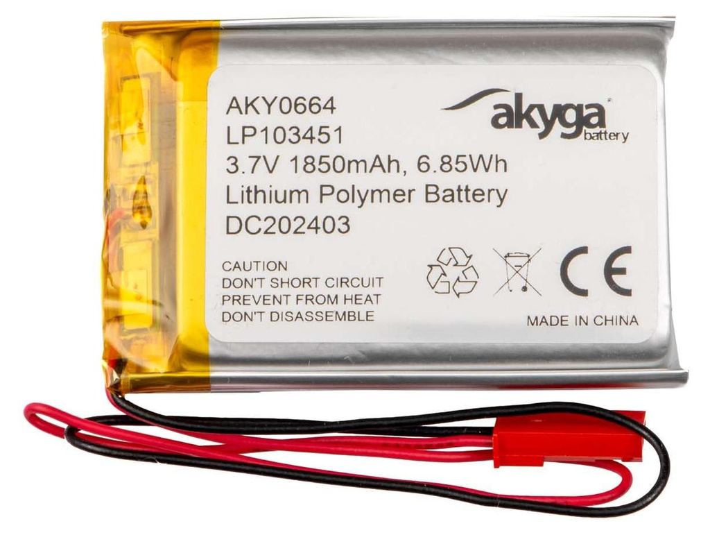 Akyga AKY0664, Batería, plateada, de iones de litio Imagen del producto 