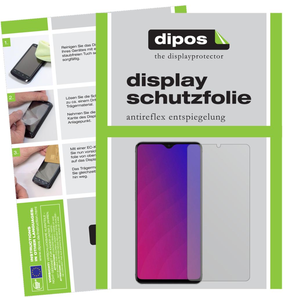 2x Schutzfolie für Oppo F9 Pro matt Displayschutzfolie Folie Display Schutz