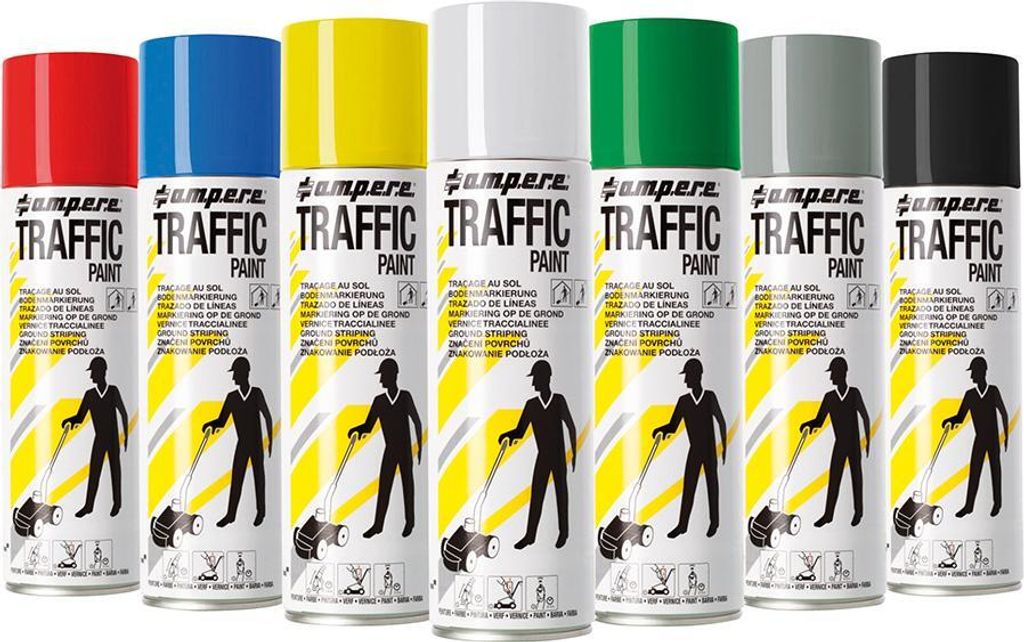 A.M.P.E.R.E. Bodenmarkierspray Traffic Paint 500ml 12 Stk