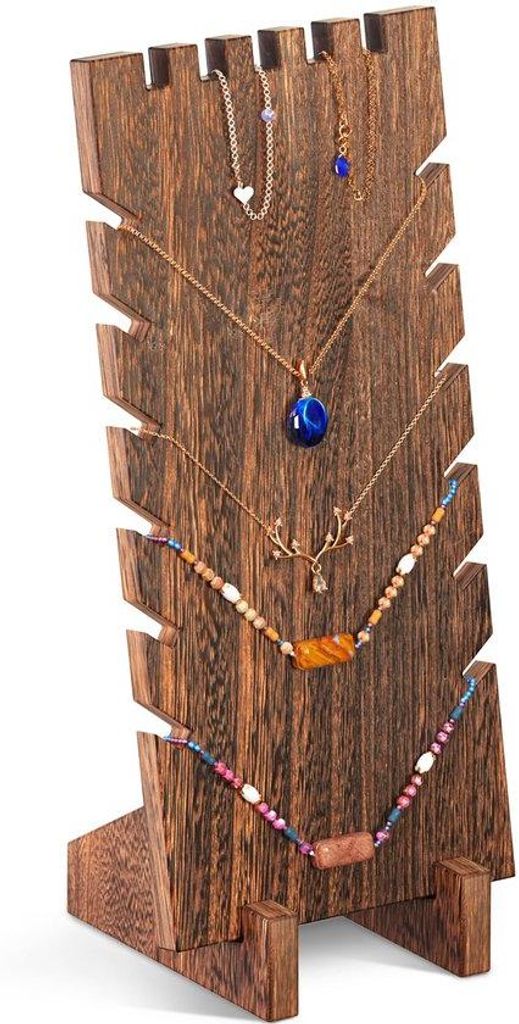 Houten Kettenstandaard für Verkäufer, Kettendisplay, Kettenopslag, Kettenhänger für Schmuck