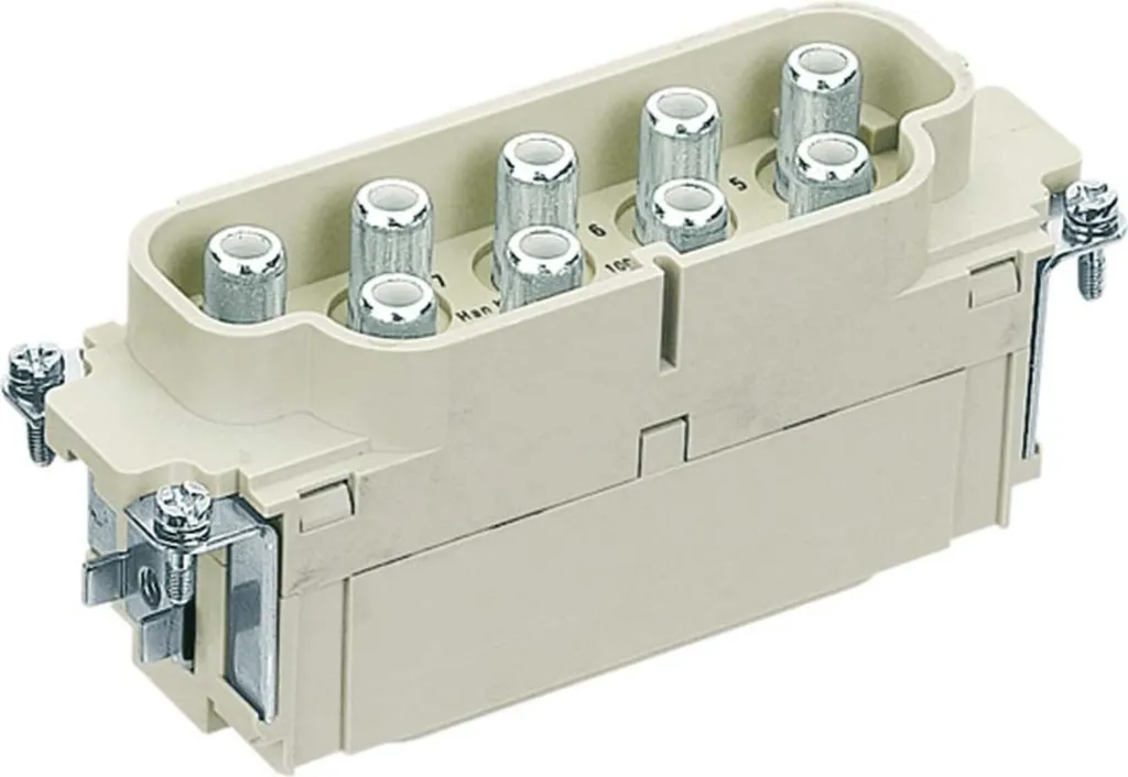Insert Harting Han Q 8 broches pour câblage machine 10A 400V 09380082653