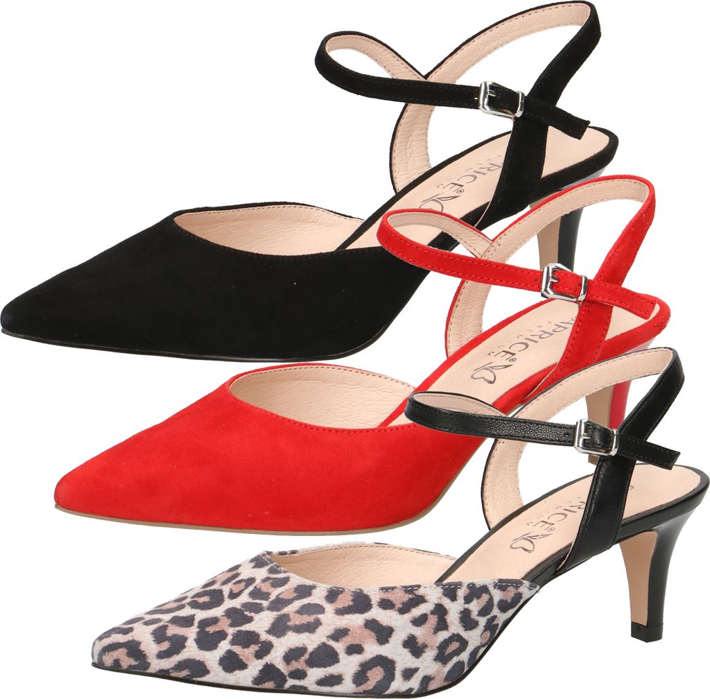 Caprice 9-29603-24 Damen Sling Pumps Leder Trichterabsatz, Größe:39 EU, Farbe:Grau