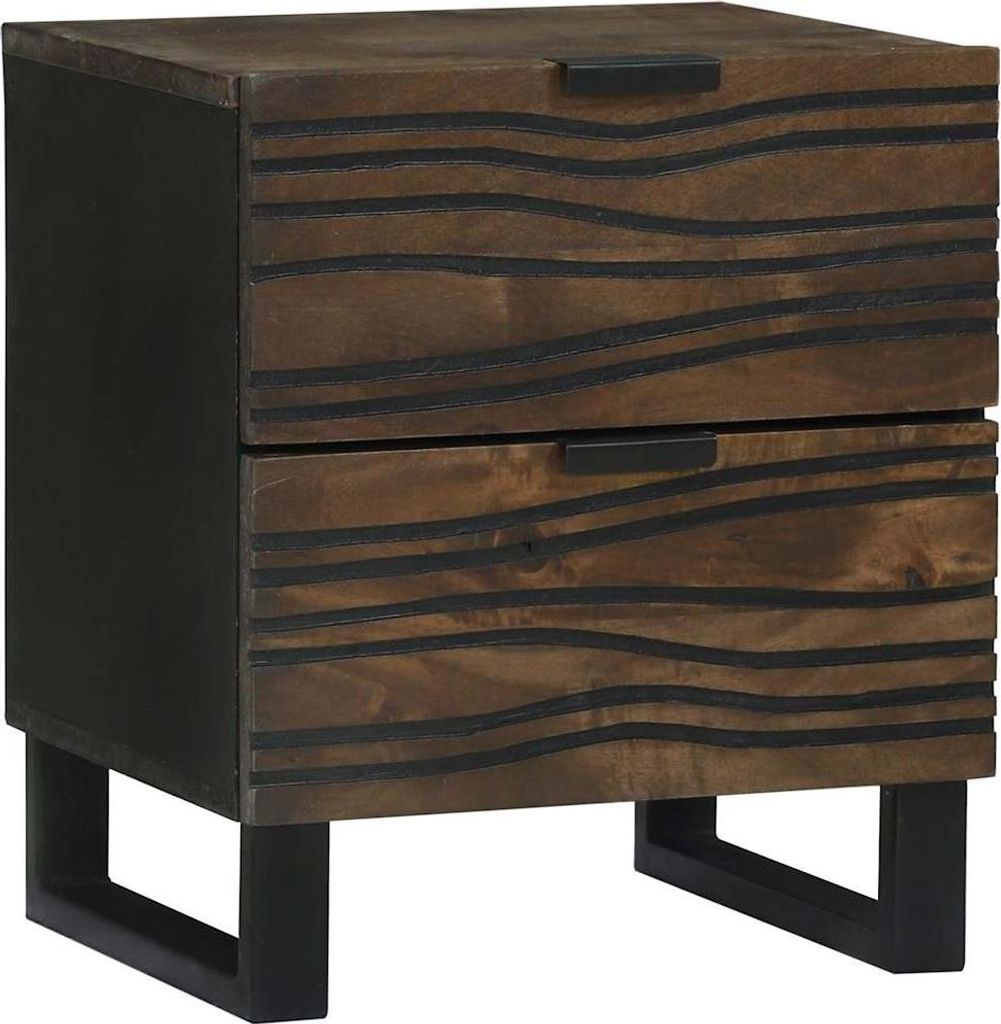 Nachttisch mit Schubladen Walnuss 40 x 33.5 x 46 cm, Nachttische & -schränke Design Möbel Neu