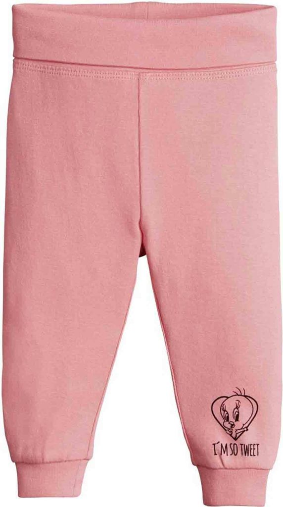 Looney Tunes Bequme Baby Baumwoll Schlupfhose mit Extrabreitem Umschlagbund Pink 74/80
