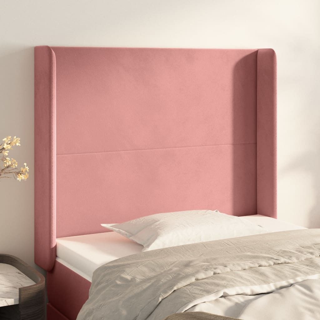 Maison Exclusive - Kopfteil mit Ohren Rosa 93x16x118/128 cm Samt