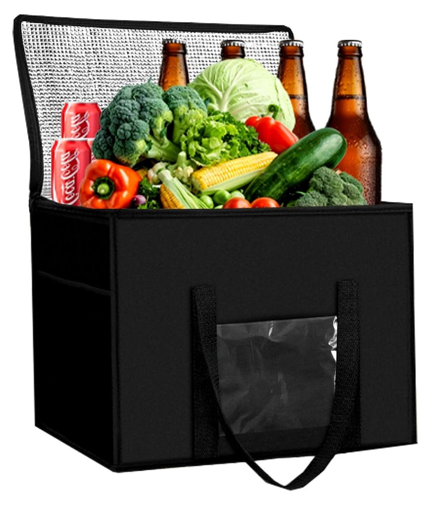 Faltbare Kühltasche 50L Isoliertasche Kühlbox Kühlkorb für Lebensmittel, Picknicktasche Thermotasche für Outdoor-Aktivitäten, 45X31X36cm
