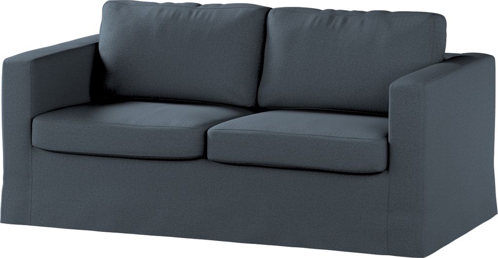 Dekoria Bezug für Karlstad 2-Sitzer Sofa nicht ausklappbar, lang, Dunkelblau, Sofahusse, Karlstad 2-Sitzer