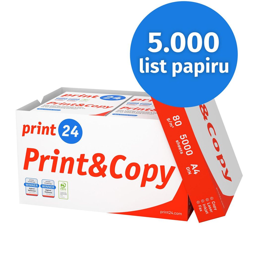 print24 Tiskový papír Kopírovací papír 5000 listů 10 x 500 Obrázek produktu 