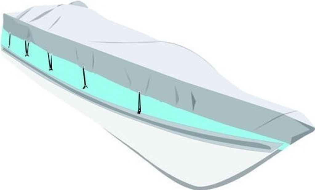 allpa Abdeckplane maß S, Silbergrau, Bootslänge 488-564cm, Bootsbreite 239cm