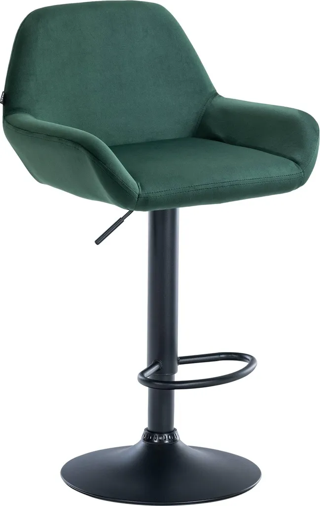 Sgabello di Lusso Braga Velluto Blu: Eleganza Nera e Design CLP