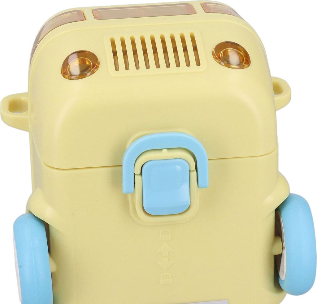 Wasserflasche in Busform, 360° auslaufsicher, abnehmbar, leicht zu reinigen, tragbar, süßer Becher für Zuhause, Schule, Outdoor, Gelb, 500 ml
