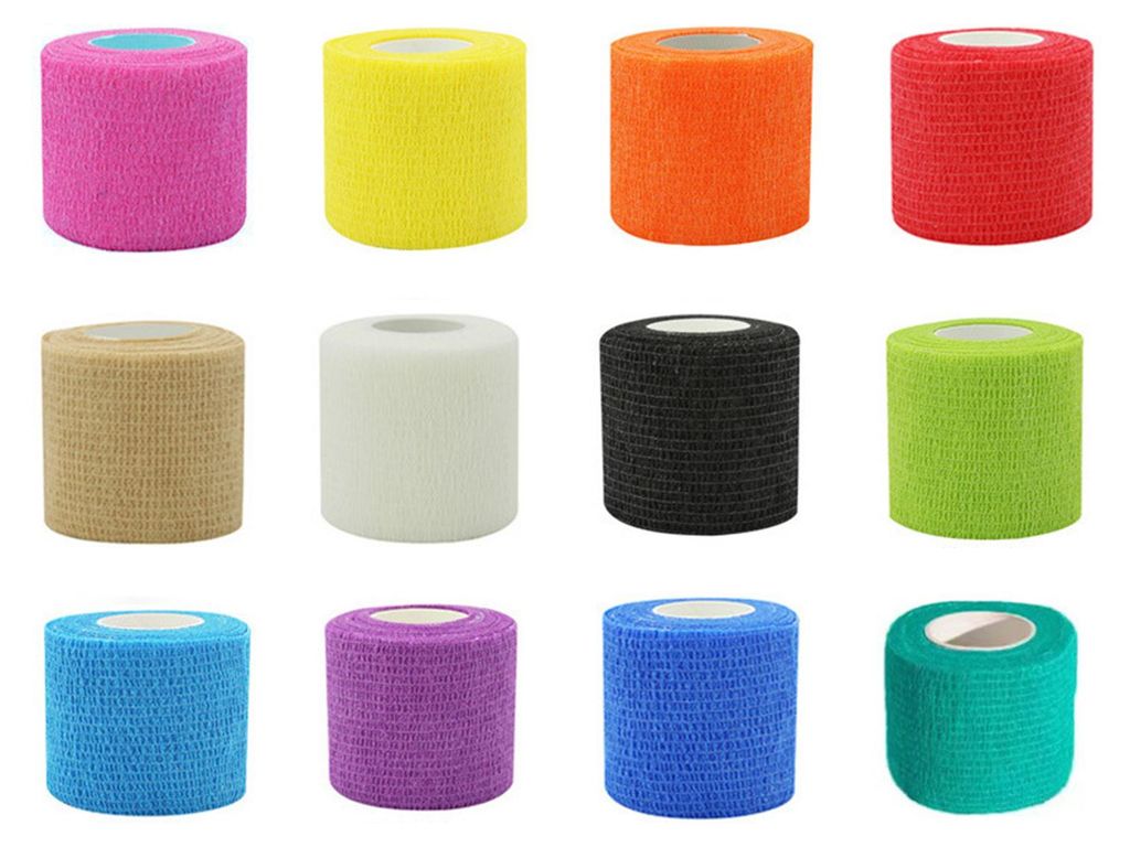 12er-Pack Sportbandagen, selbstklebend, atmungsaktiv, elastisch, aus Vliesstoff, Kompressionsbandagen für Beine, Knie und Knöchel von Sportlern