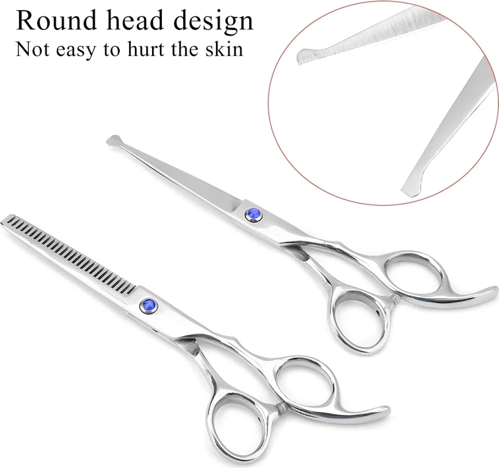 Ciseaux de coiffure pour barbier et coiffeur ensemble de 2 pièces pro