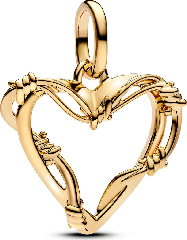 Médaillon Cœur Pandora ME en Or 14k avec Design Fil Métallique