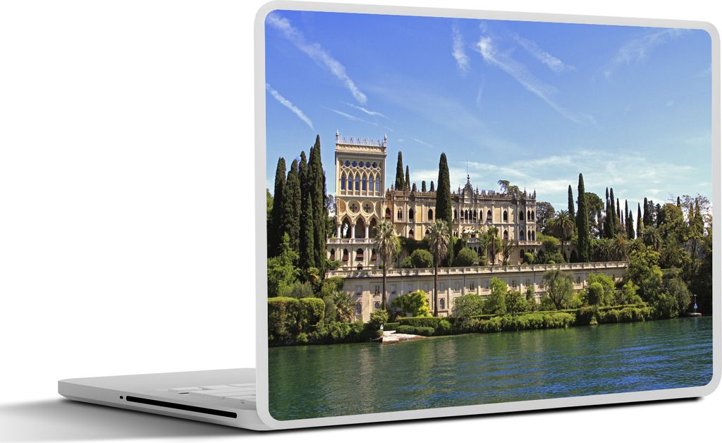 MuchoWow Laptop Aufkleber Sticker Cover Gardasee - Wasser - Haus 25x18 cm - Laptop-Deko