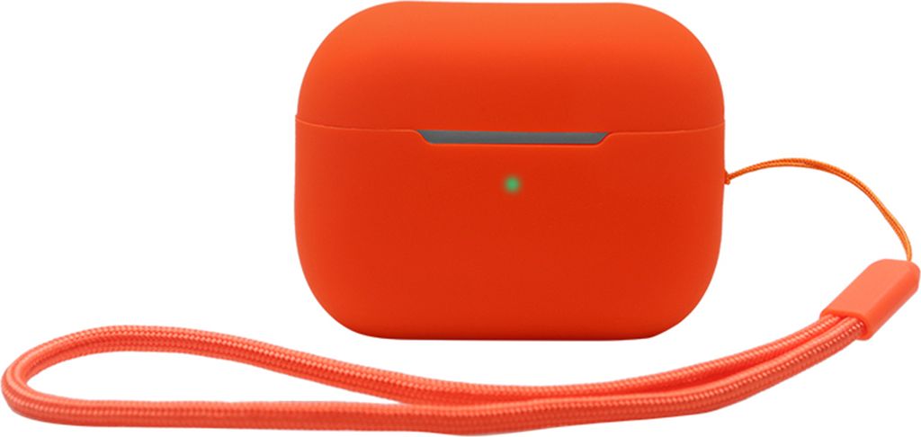 Ohrhörer-Schutzhülsenschuhhülsen-Schock-Sicht Anti-Drogen-Weiche Silikon Wireless Earphone Protector mit Lanyard für AirPods Pro 2 2022-Orange