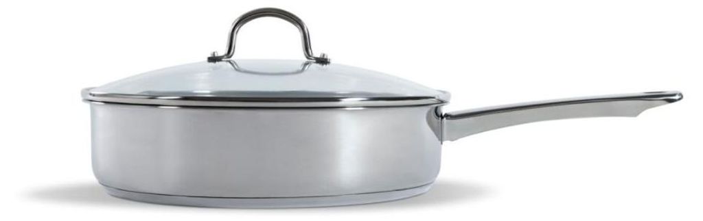 BK Schmorpfanne Edelstahl Bright 28 cm mit Deckel - backofenfest