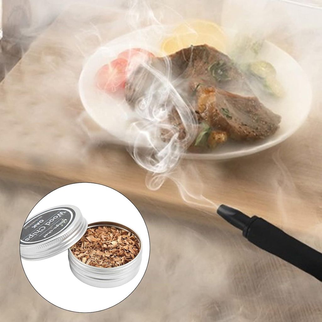Räuchern Holzspäne, 8 STÜCK Whiskey Holz Räucher Chips Cocktail Räucher Kit Räucher Chips für geräucherte Getränke Brennstoff & Feuerstarter