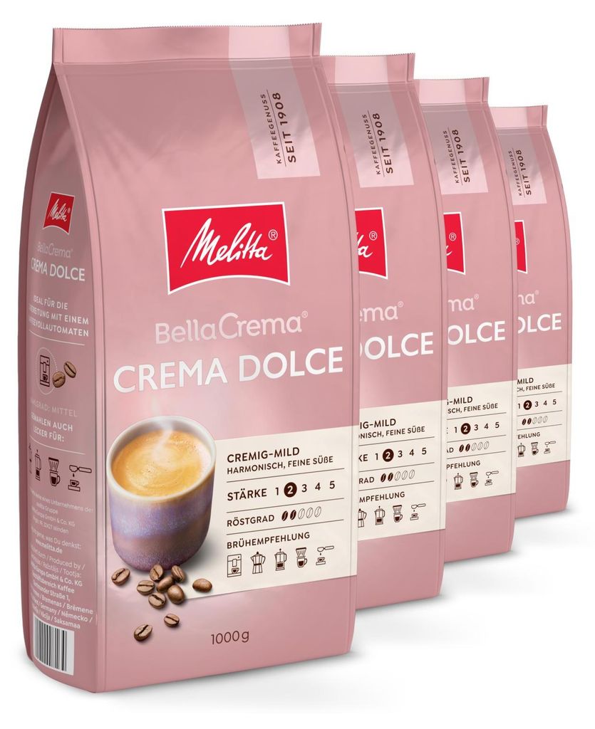 Melitta BellaCrema Crema Dolce, Kaffeebohnen, für Produktbild 