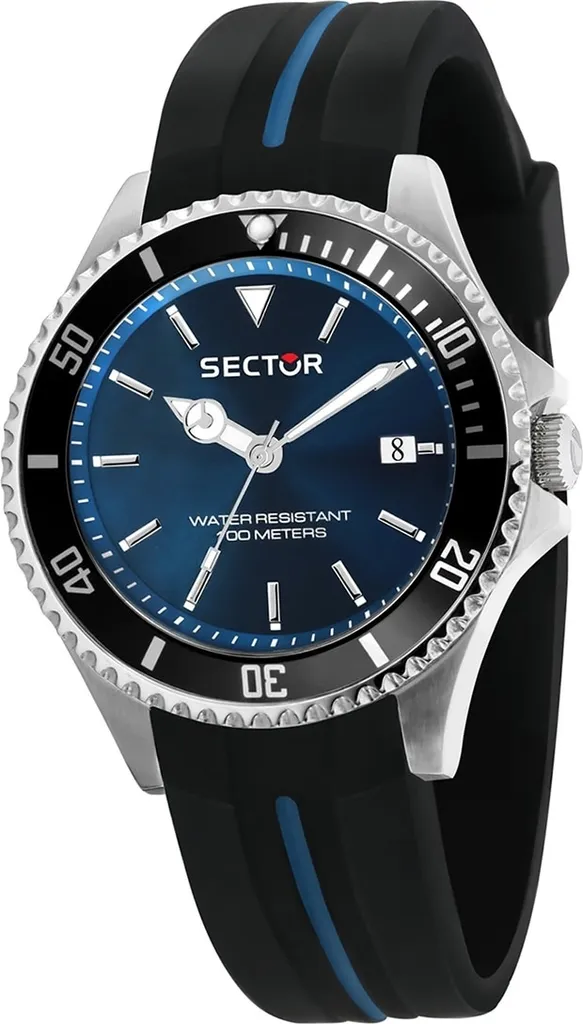 Orologio casual analogico da uomo in silicone Sector nero D2USE51161037