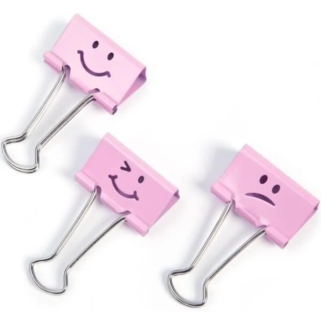 Pinces à dessin Multiclips Emoji Rapesco - Boîte de 32 clips métal