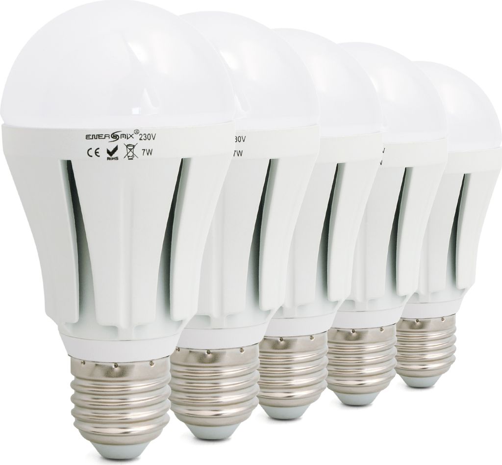 5 Stück E27 LED Lampe Bulb 7W Kaltweiß Produktbild 