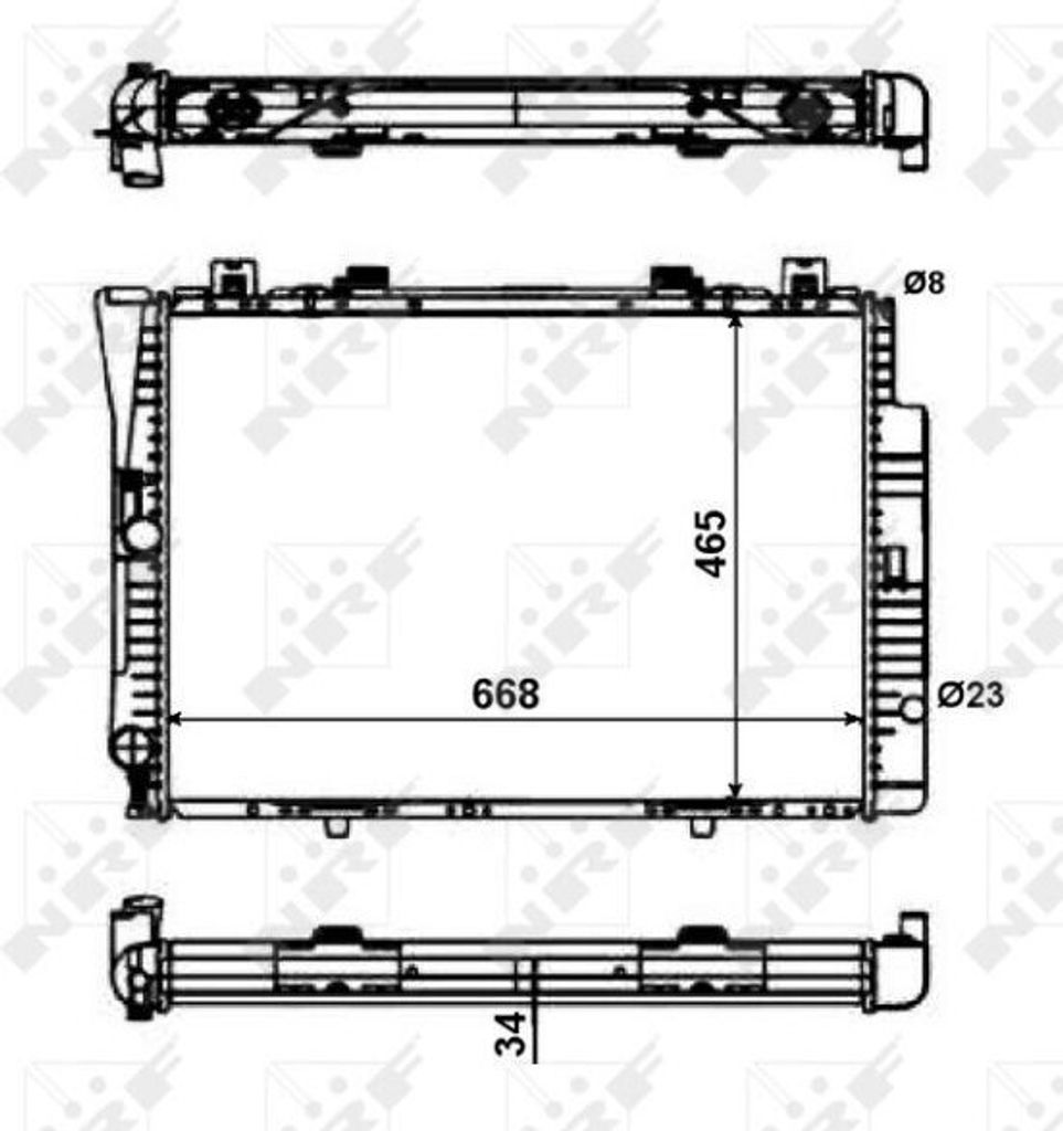 NRF 56142 - OE 1405002103 Kühler, Motorkühlung für S-Klasse (W140)