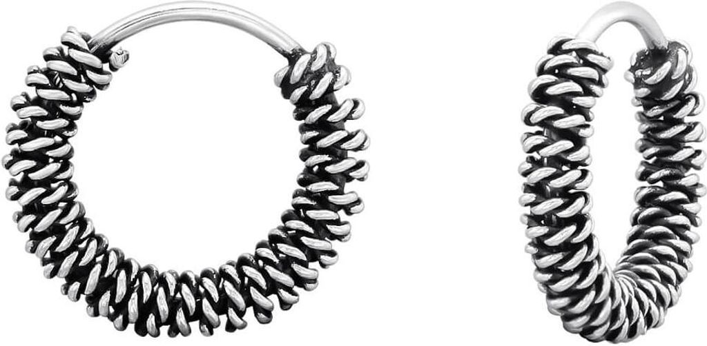 925 Sterling Silber Creolen Bali Ohrringe