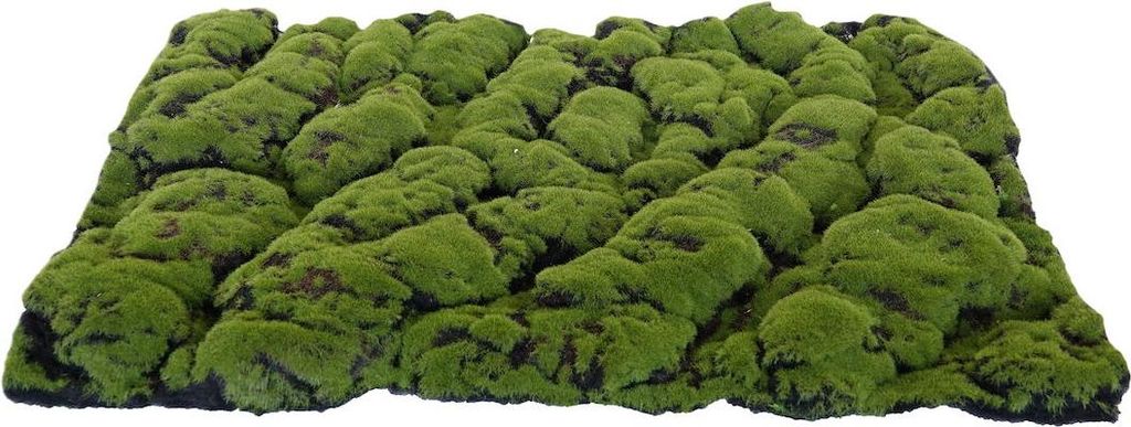 Kunstmoosmatte grob 70x50 cm grün-braun für Weihnachtsdorf Produktbild 