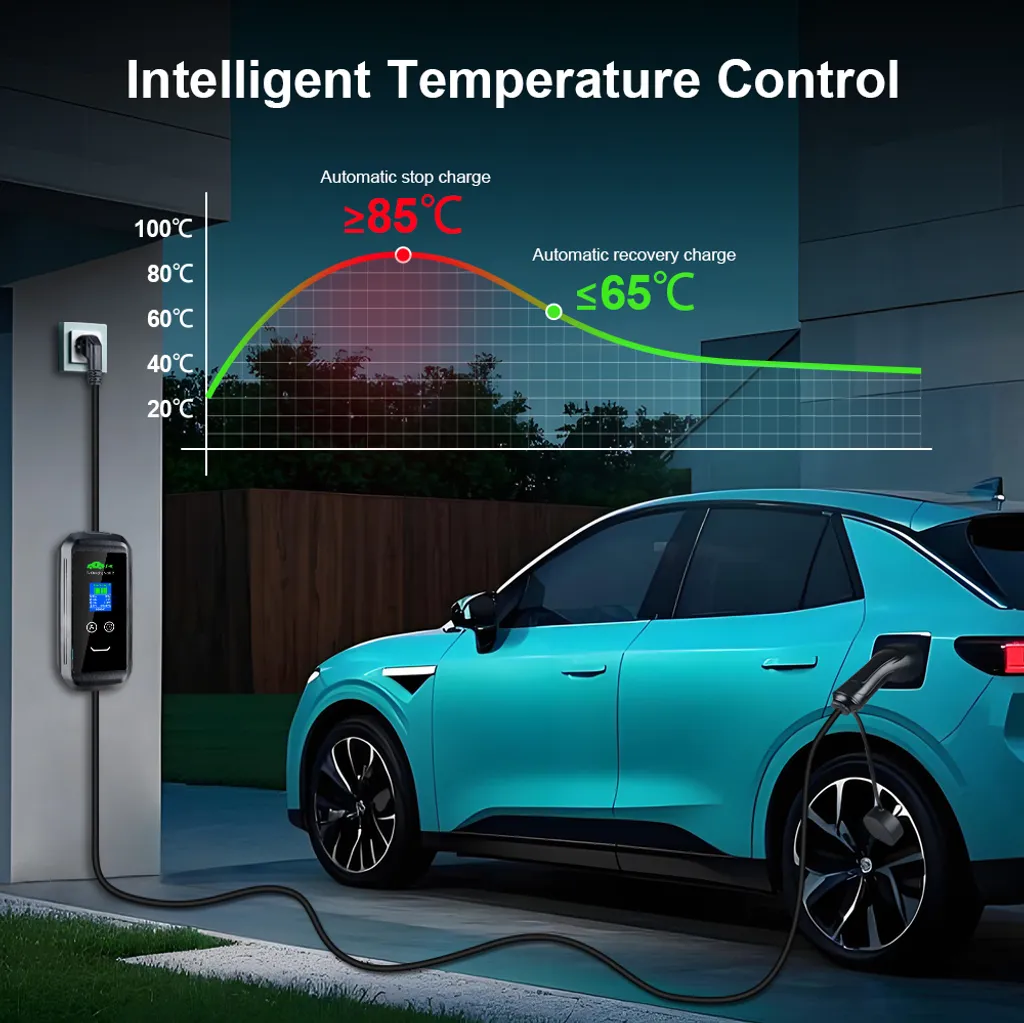 Chargeur EV Type 2 connecté avec contrôle via application et 10M - 5