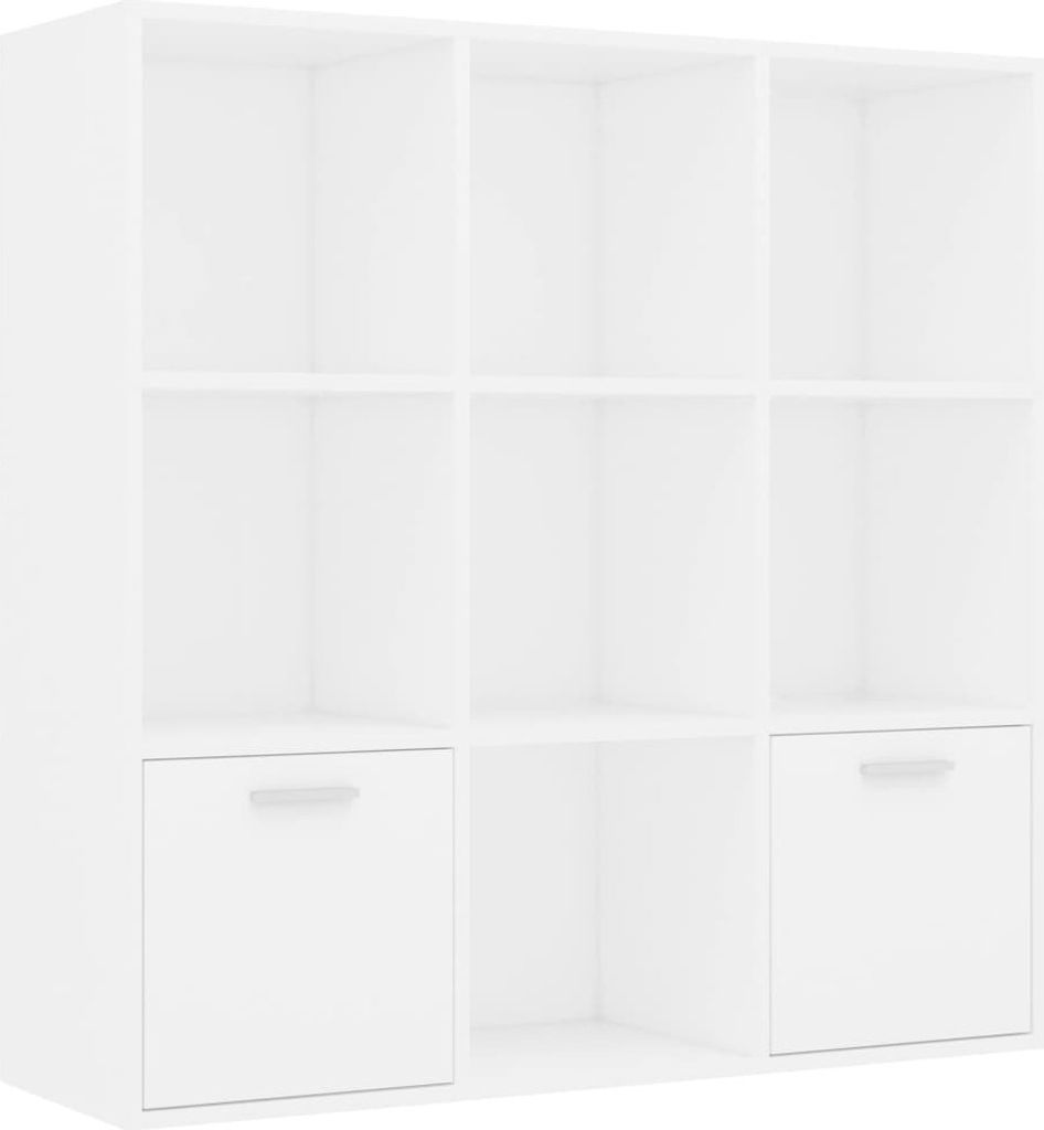 vidaXL Regál na knihy biely 98x30x98 cm Drevo Materiál Obrázok produktu 